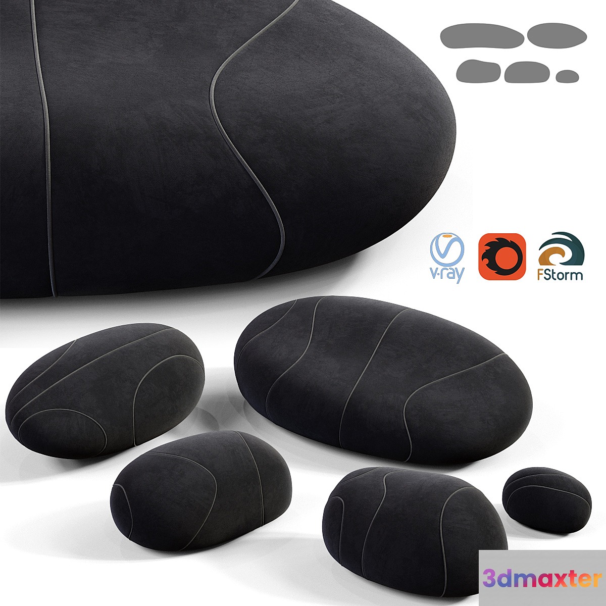 Smarin living stones 3D Max