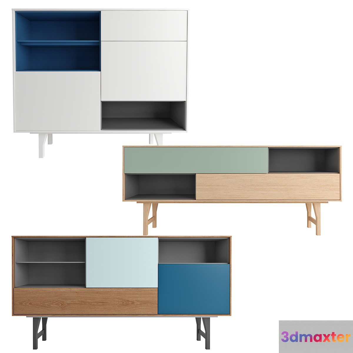 Kuri sideboard 3D Max