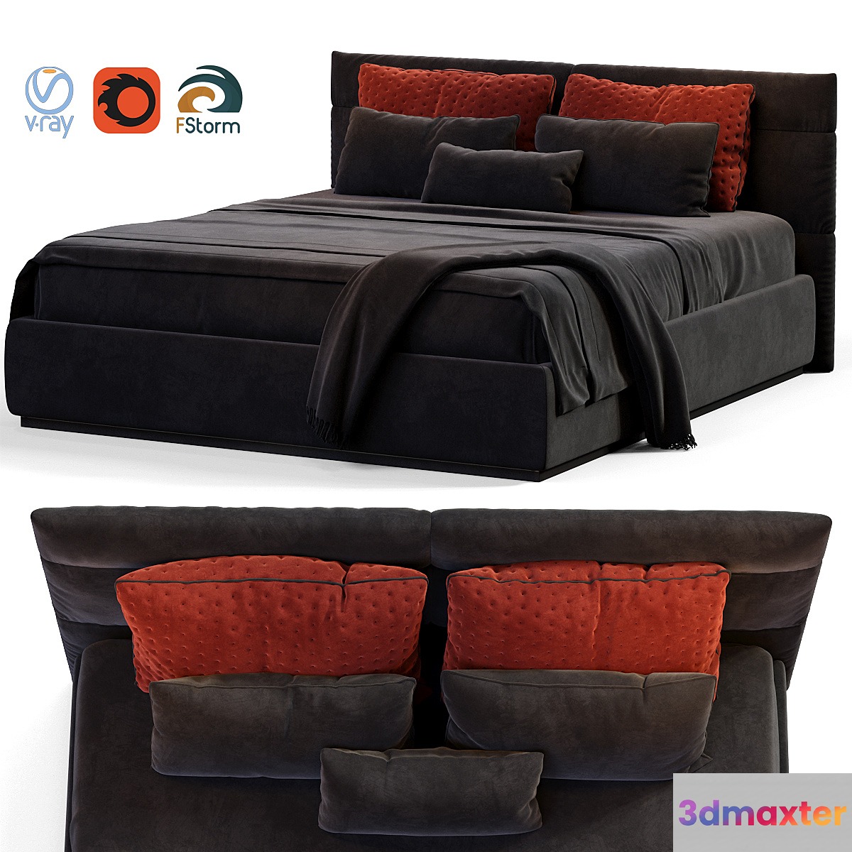 Black bed