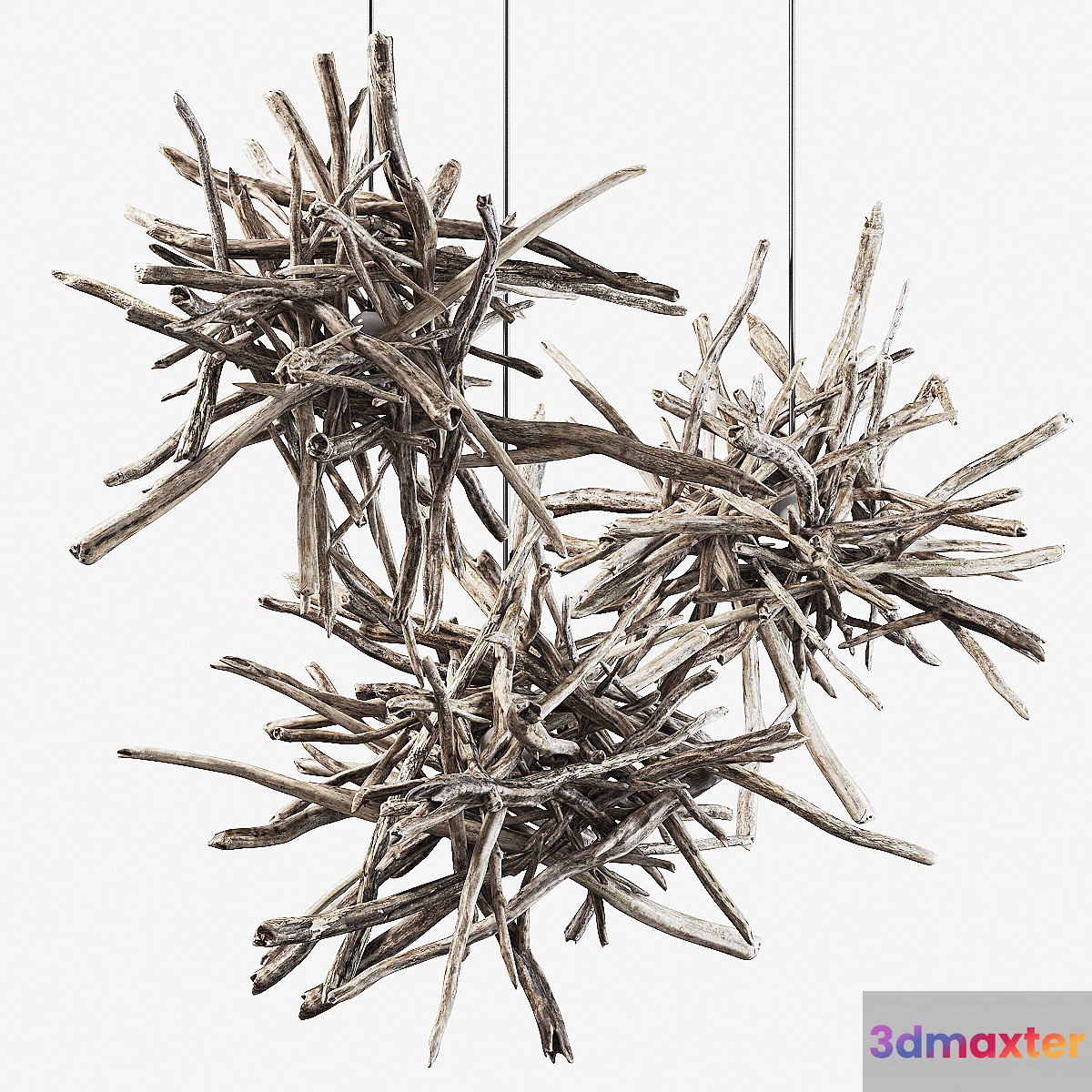 Branch decor lamp n1 _ Lamps from branches 3D Max