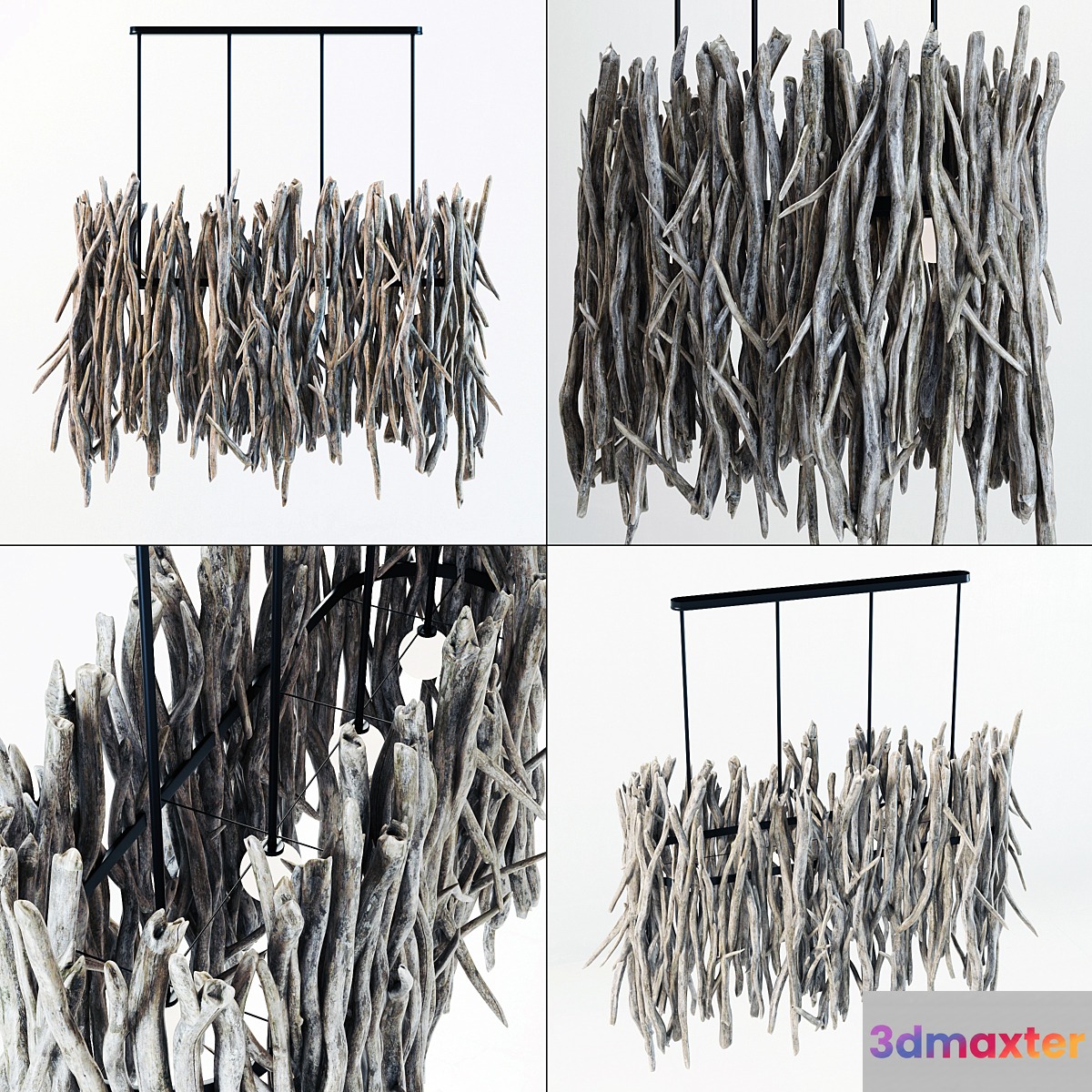 Branch decor lamp n4 _ Branch chandelier 3D Max