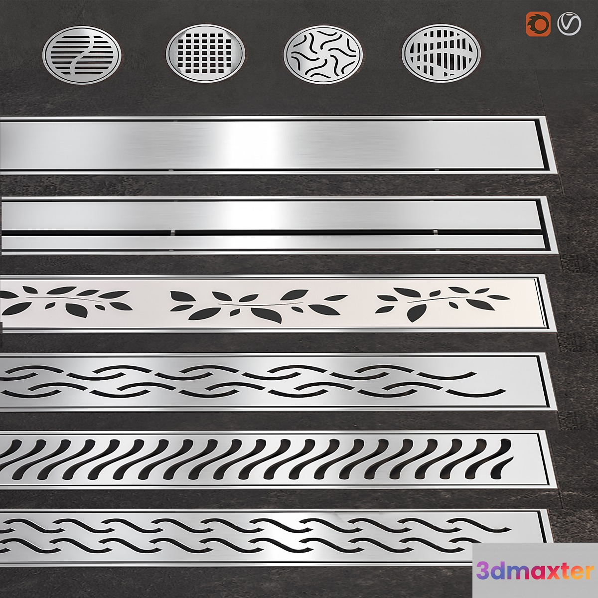 Channels and lattices ACO set 2 3D Max