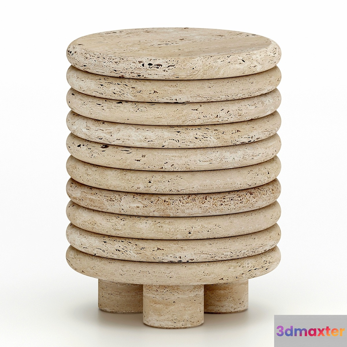 Scala Travertine Stool by Giobagnara 3D Max