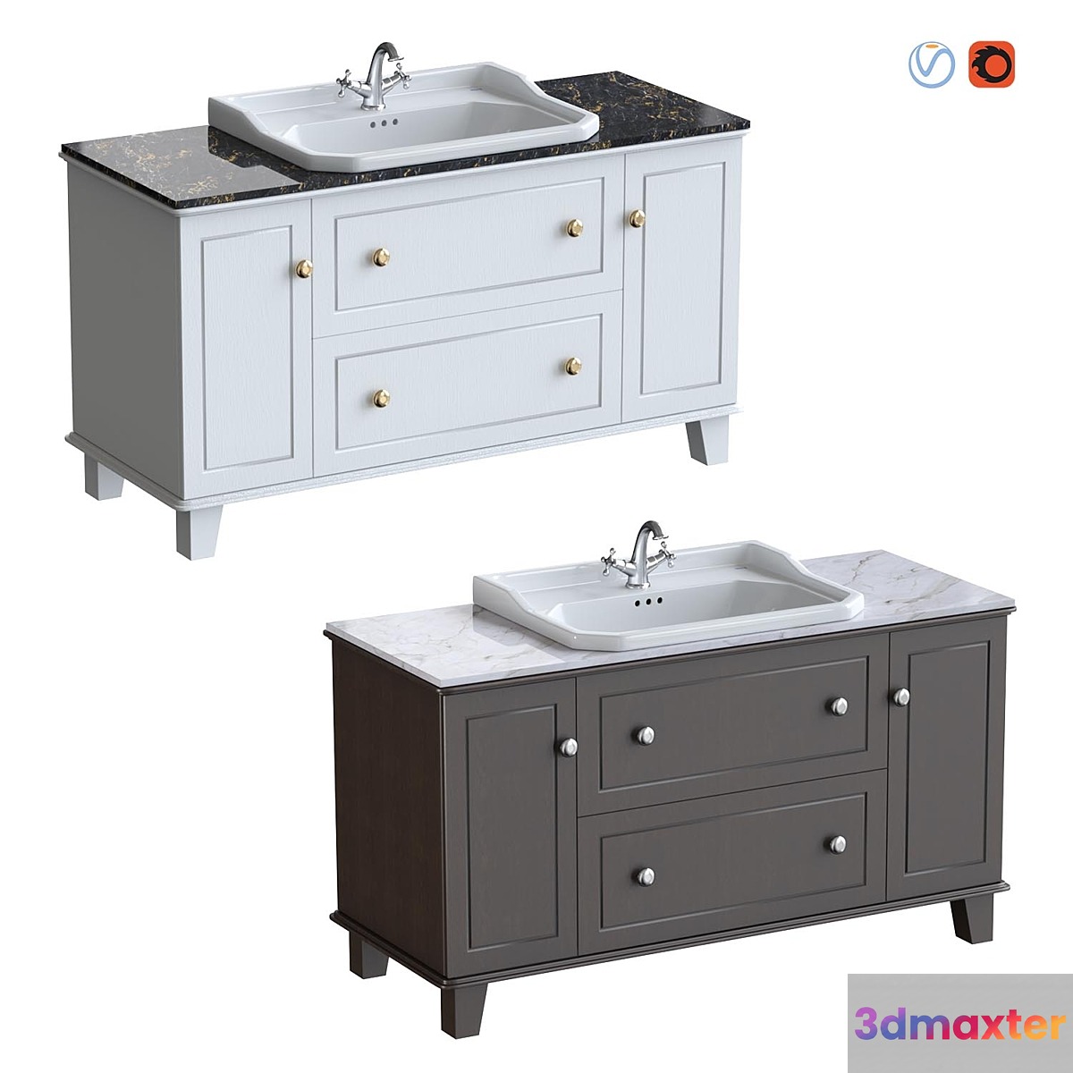 Cupboard with sink Roca Carmen. 3D Max