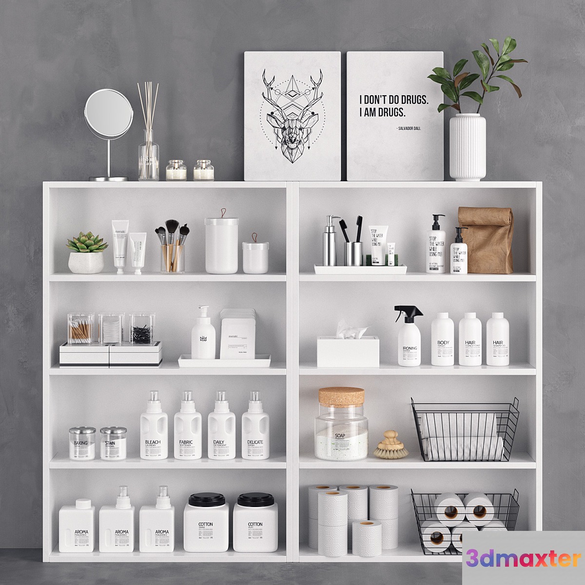 Nordic Bathroom Shelf 3D Max