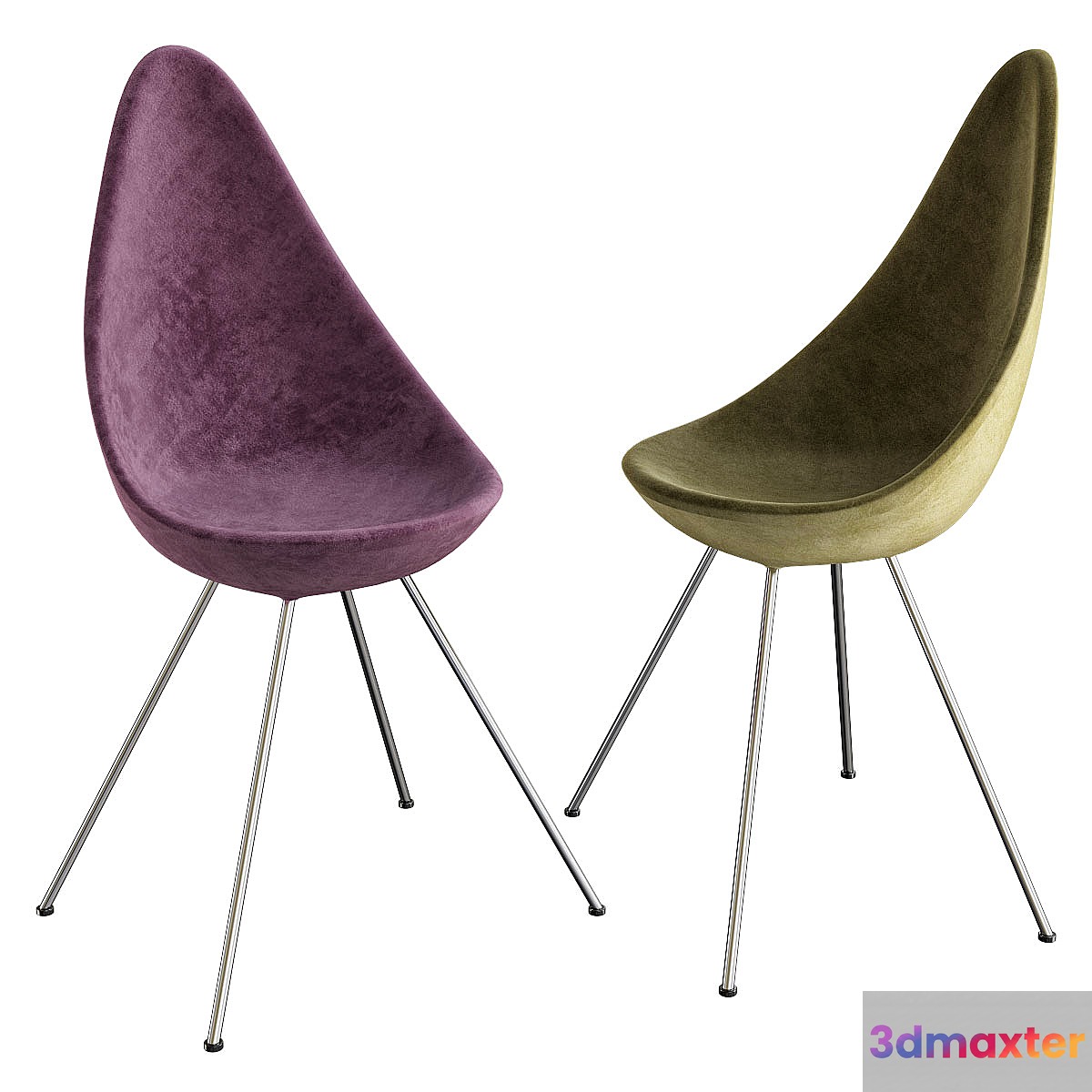 Drop Plastic Chair BY FRITZ HANSEN 3D Max