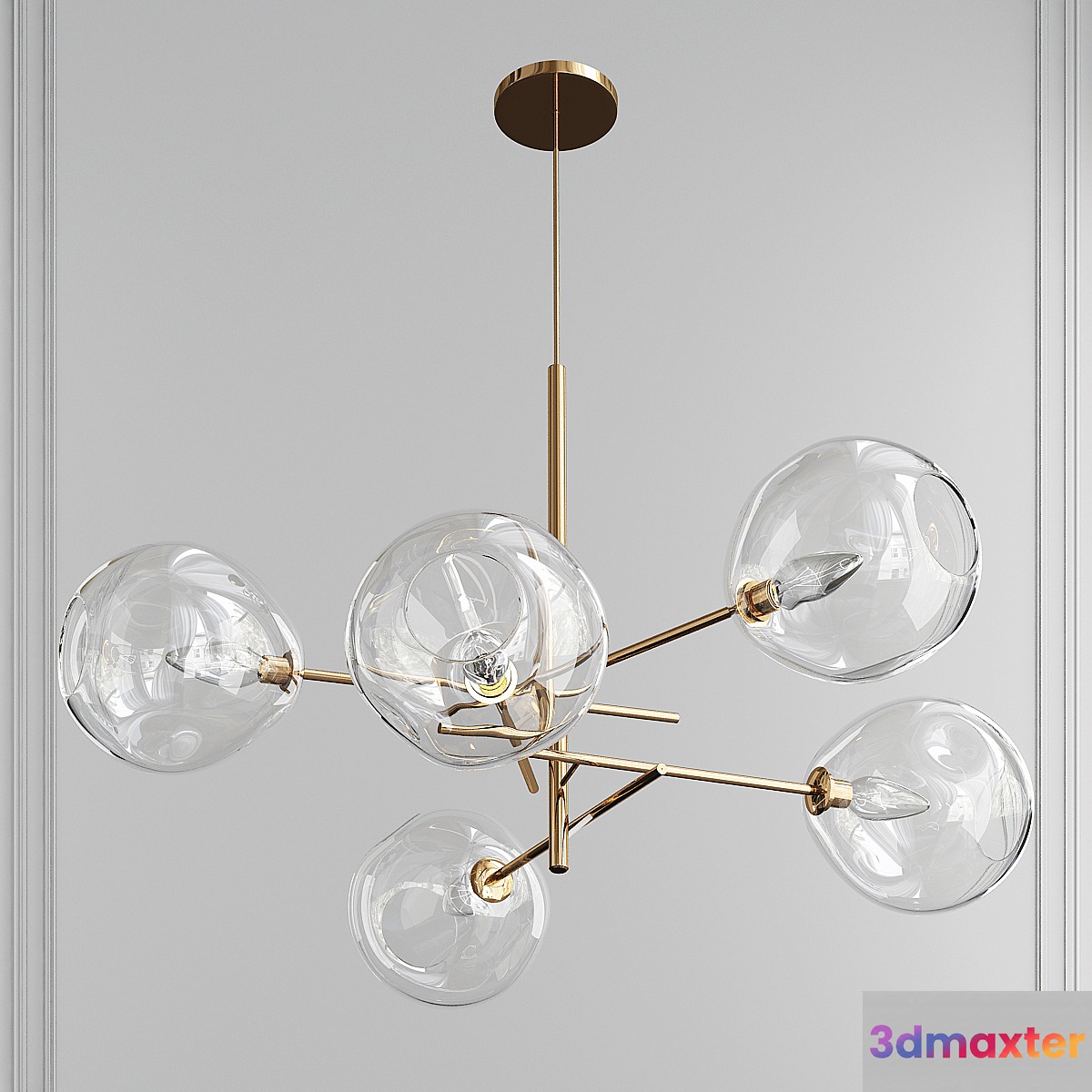 Molten chandelier 3D Max