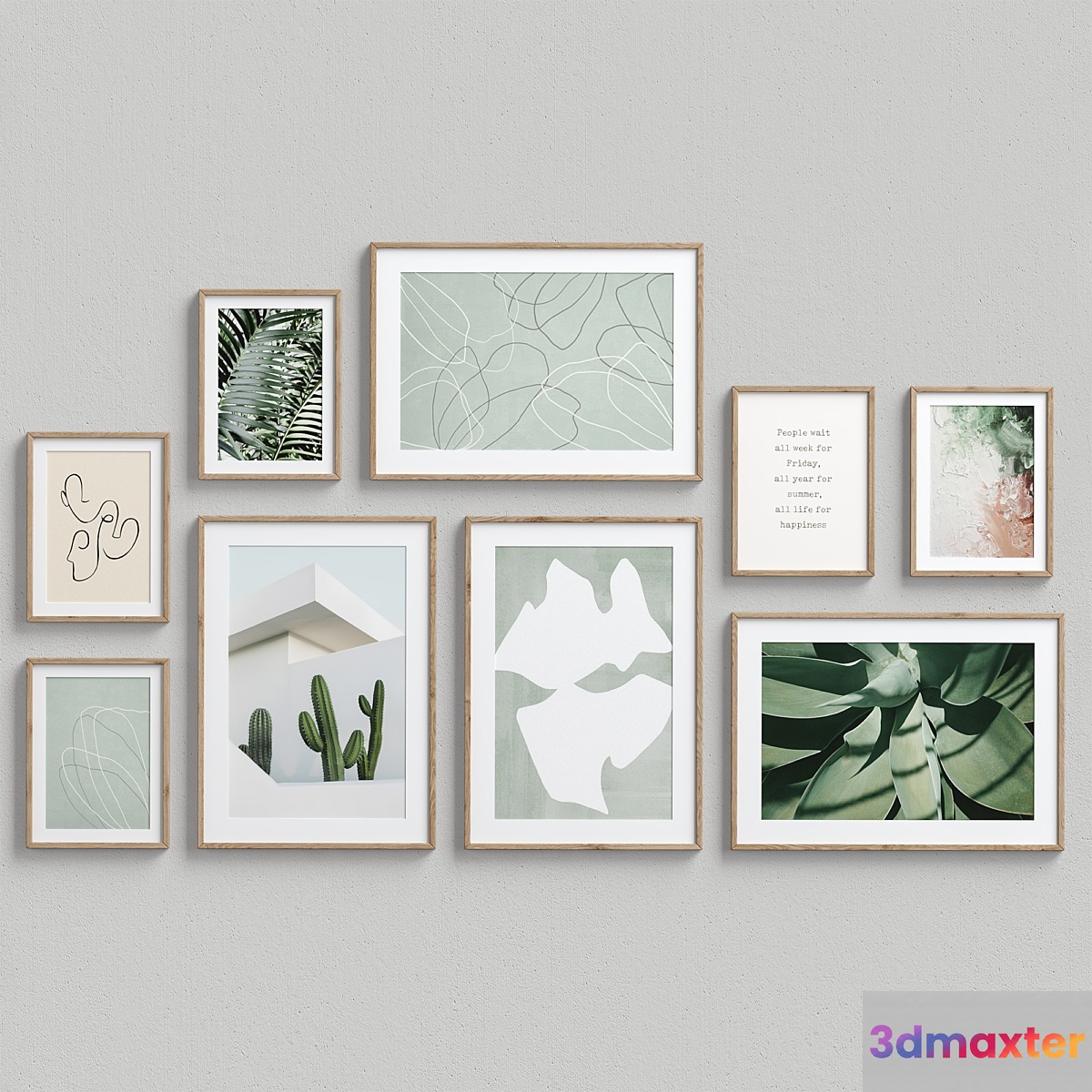 Interior Picture Frames Set-20 3D Max