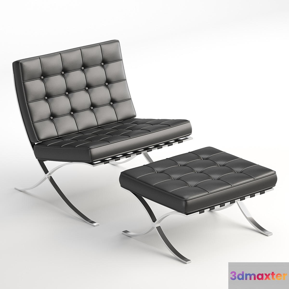 Barcelona Chair-Knoll 3D Max