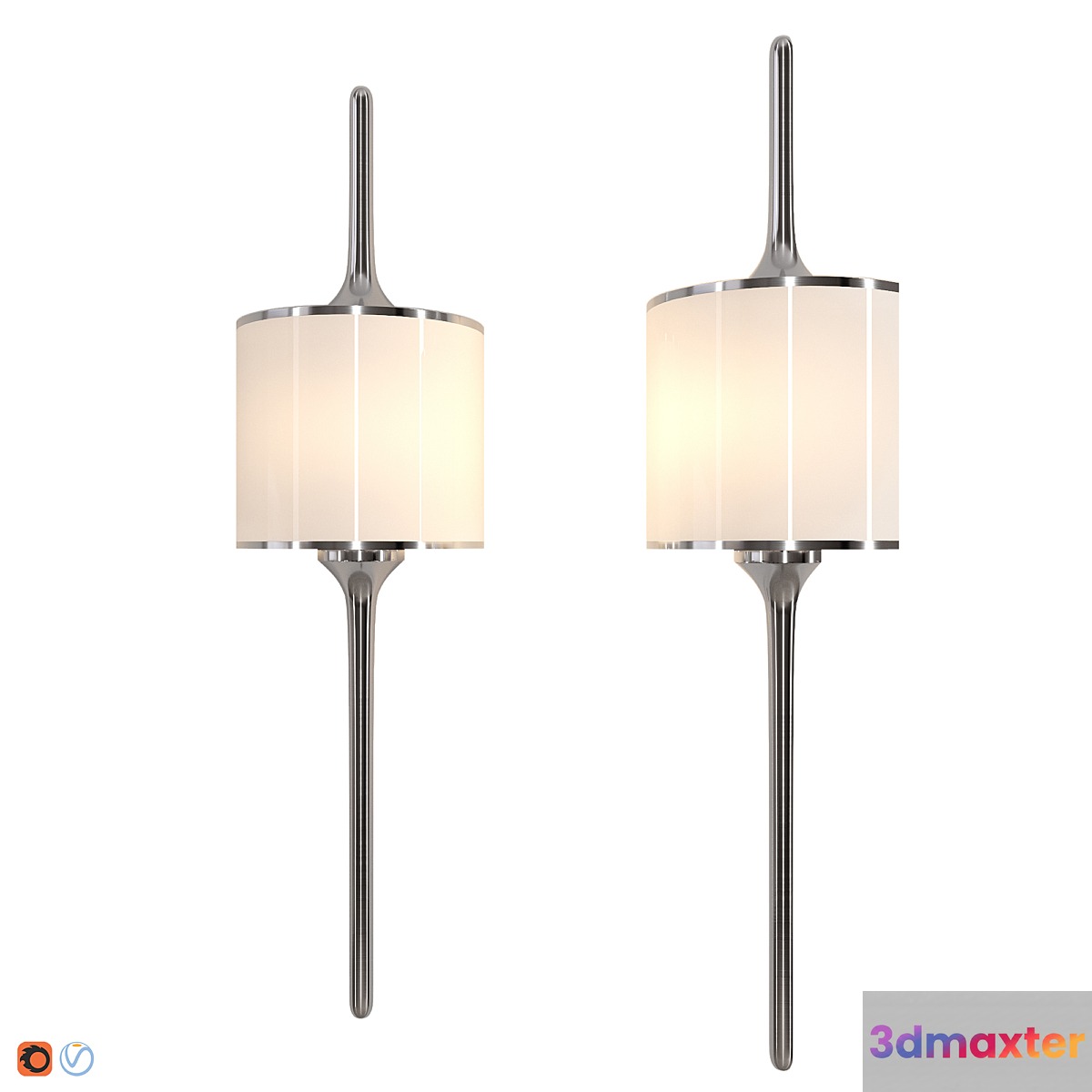 Bathroom sconces Elstead MONA _ L PC 3D Max