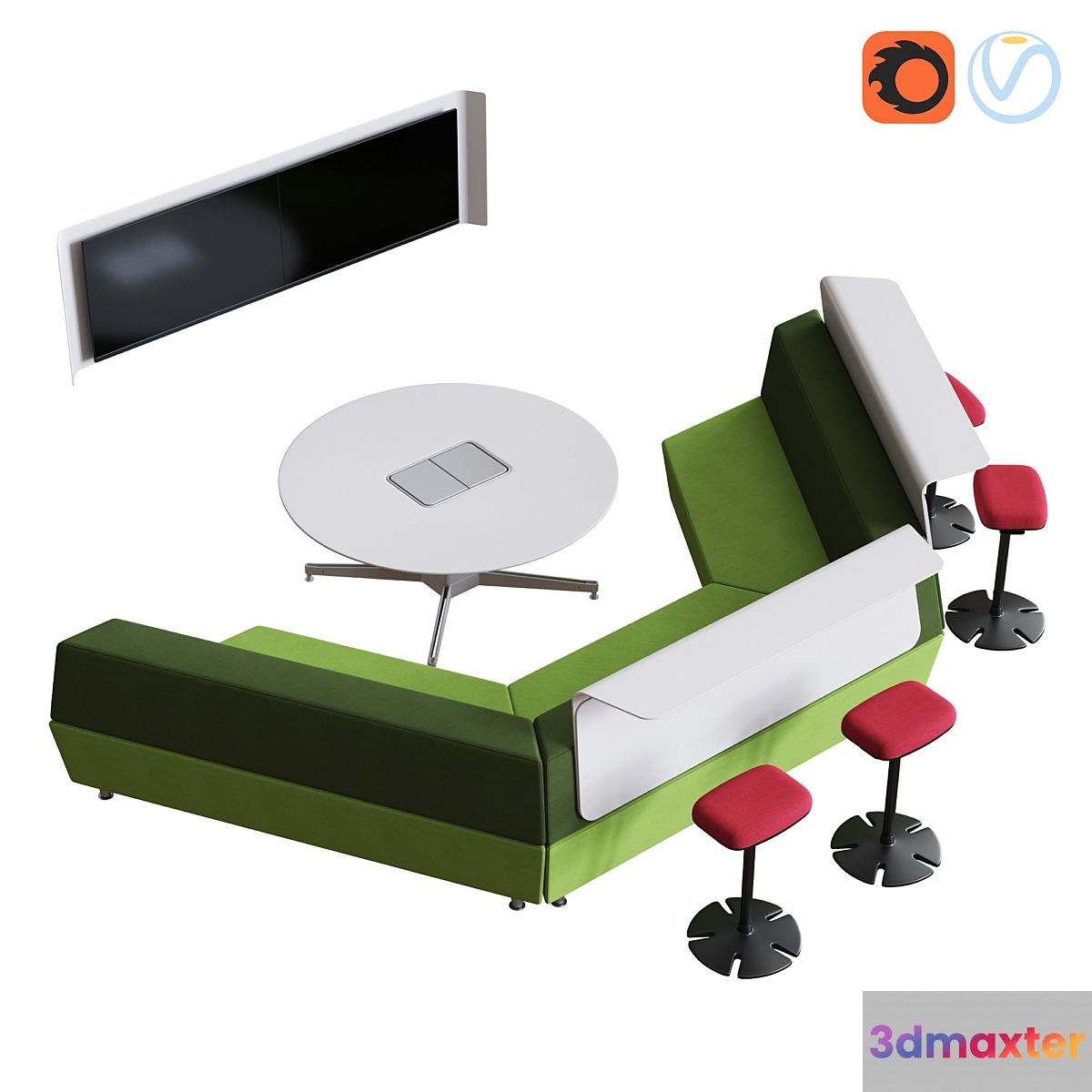 Steelcase - Media: Scape Theater - No.2 3D Max