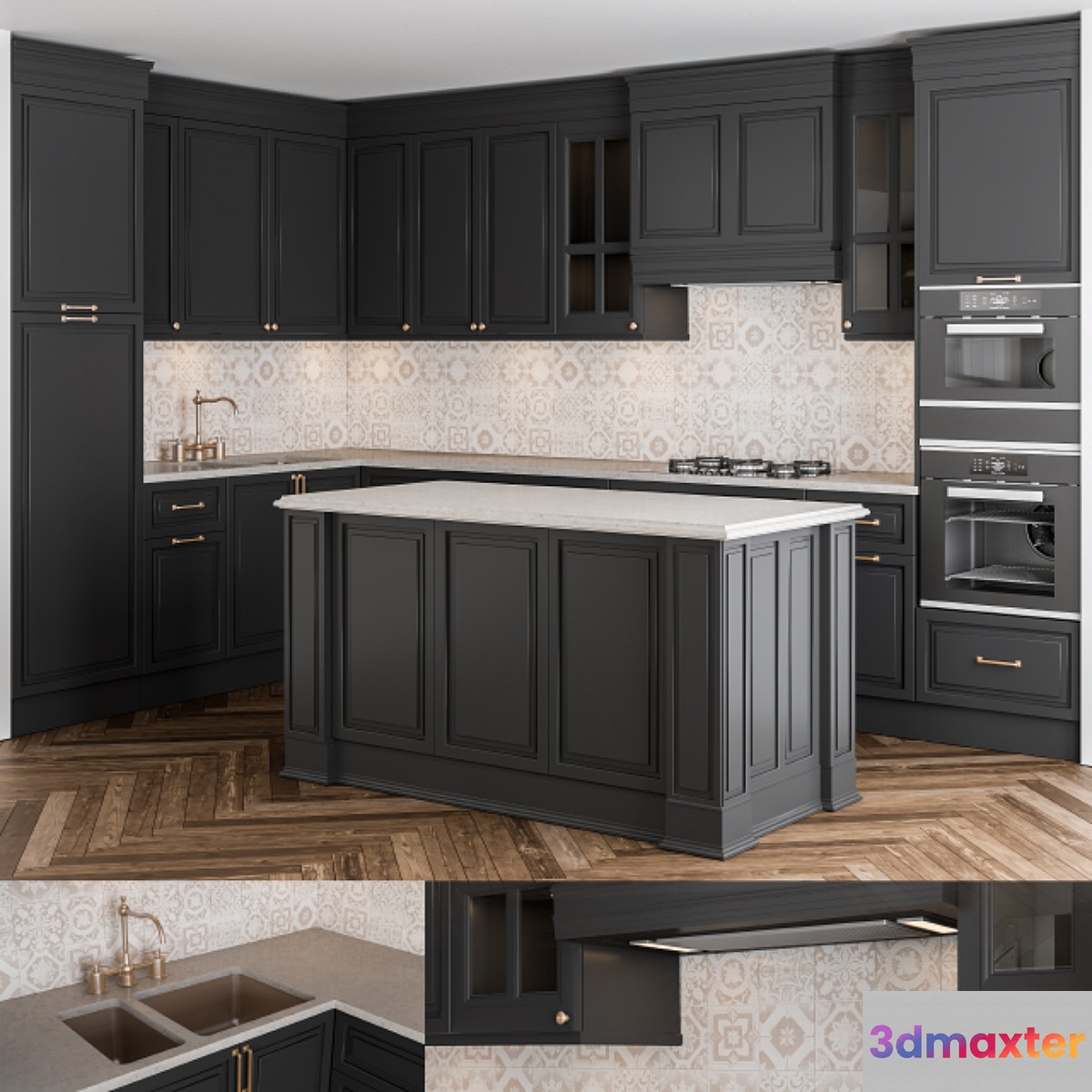 Kitchen Neo Classic L 3D Max