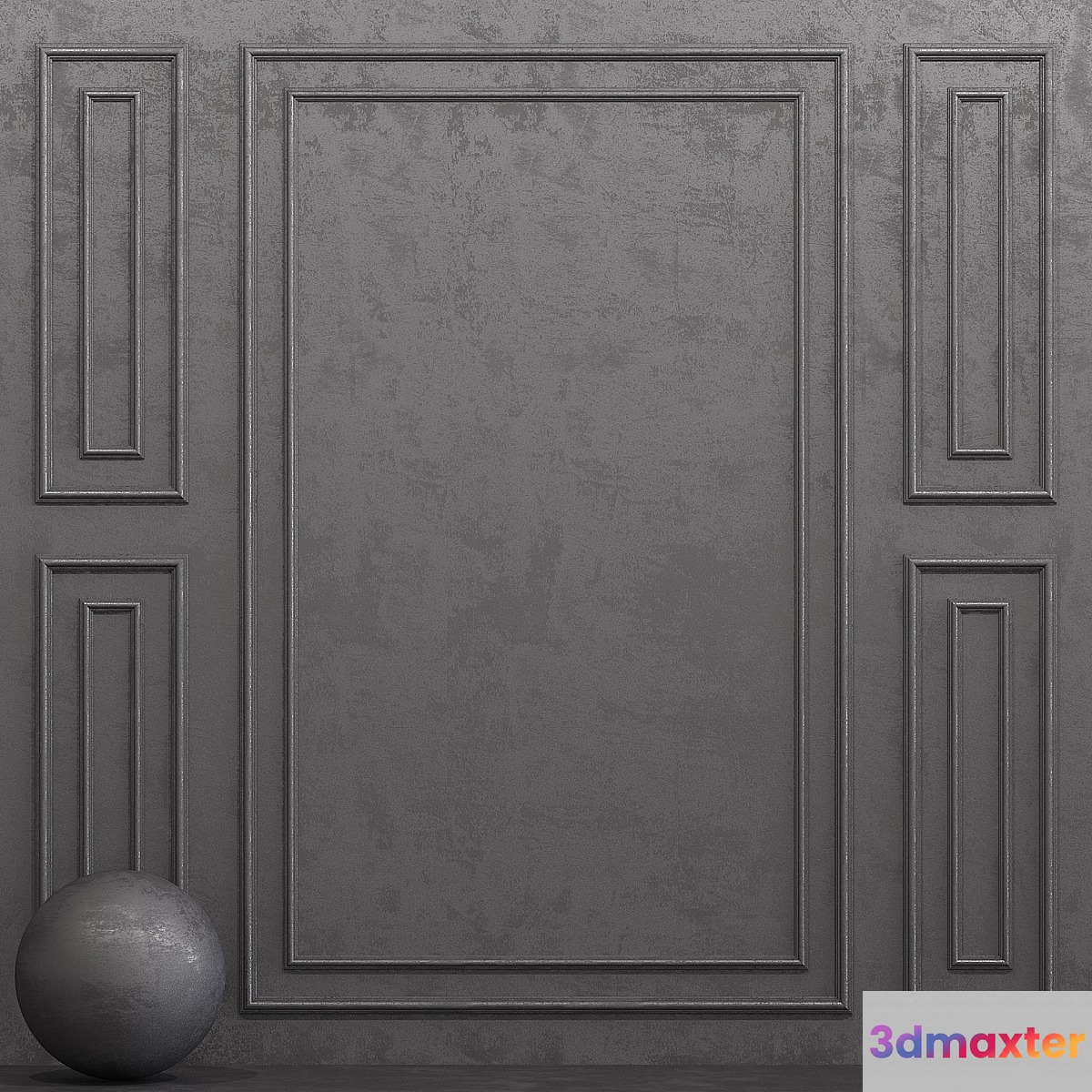 Decorative plaster with molding 6 3D Max