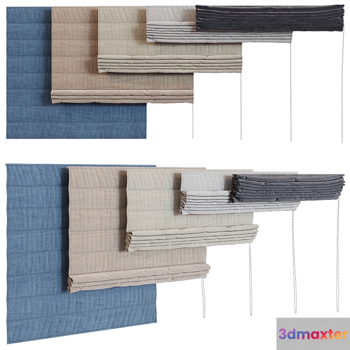 Roman curtain 3D Max