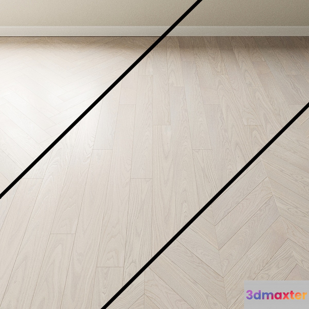 Parquet Ash Coswick. Inspire Lavender Bleached 3D Max