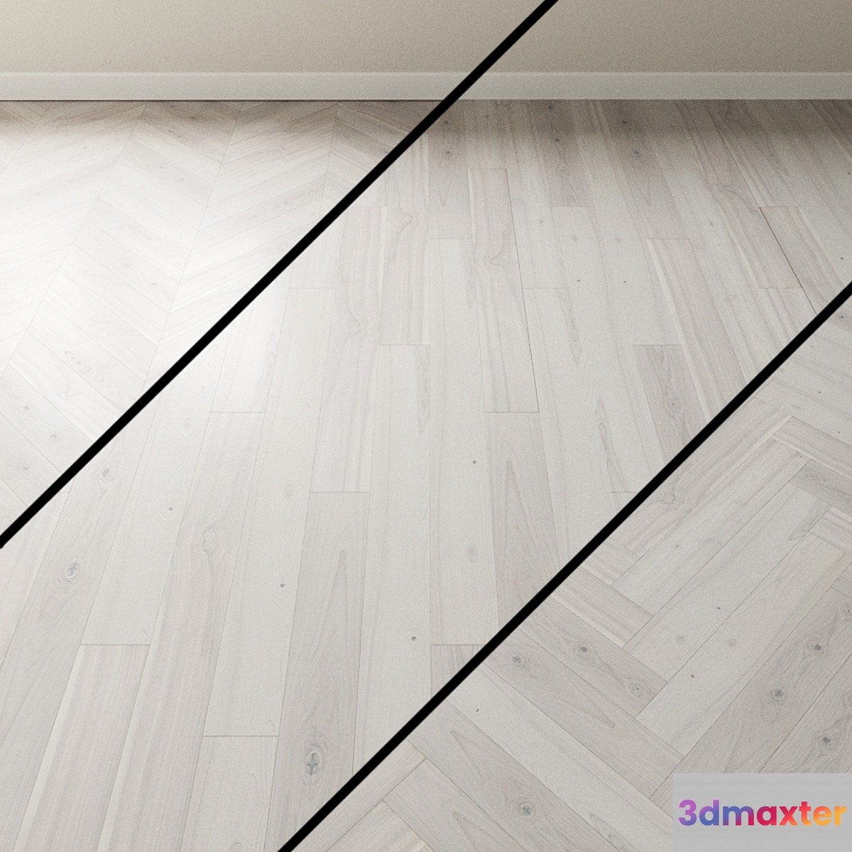 Parquet Ash Coswick. Inspire Cloudy Bleached 3D Max