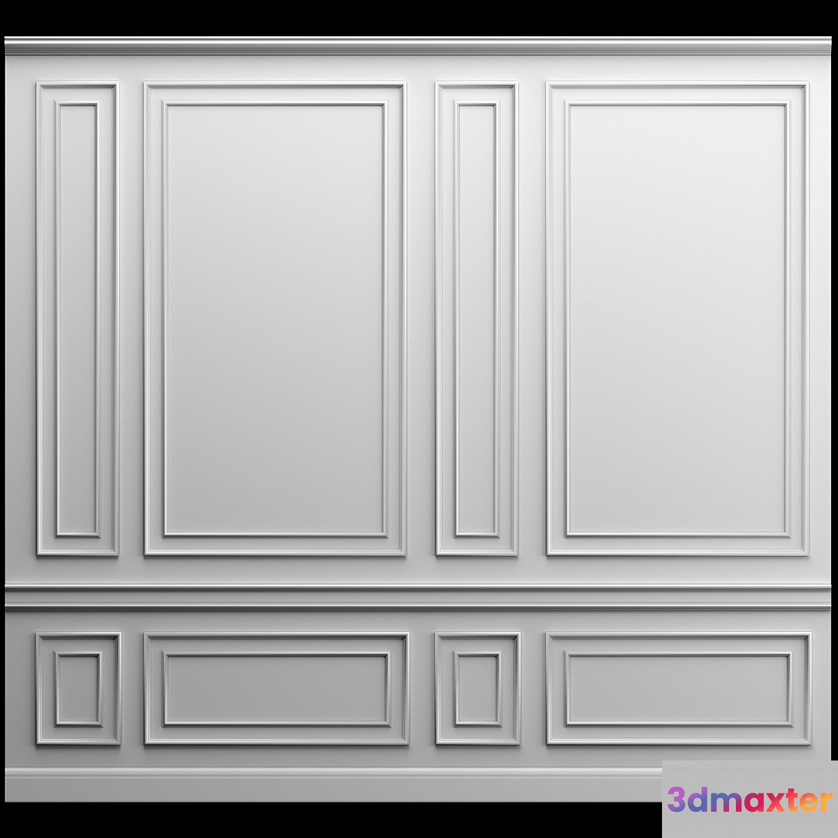 Wall panel - gypsum stucco 3D Max