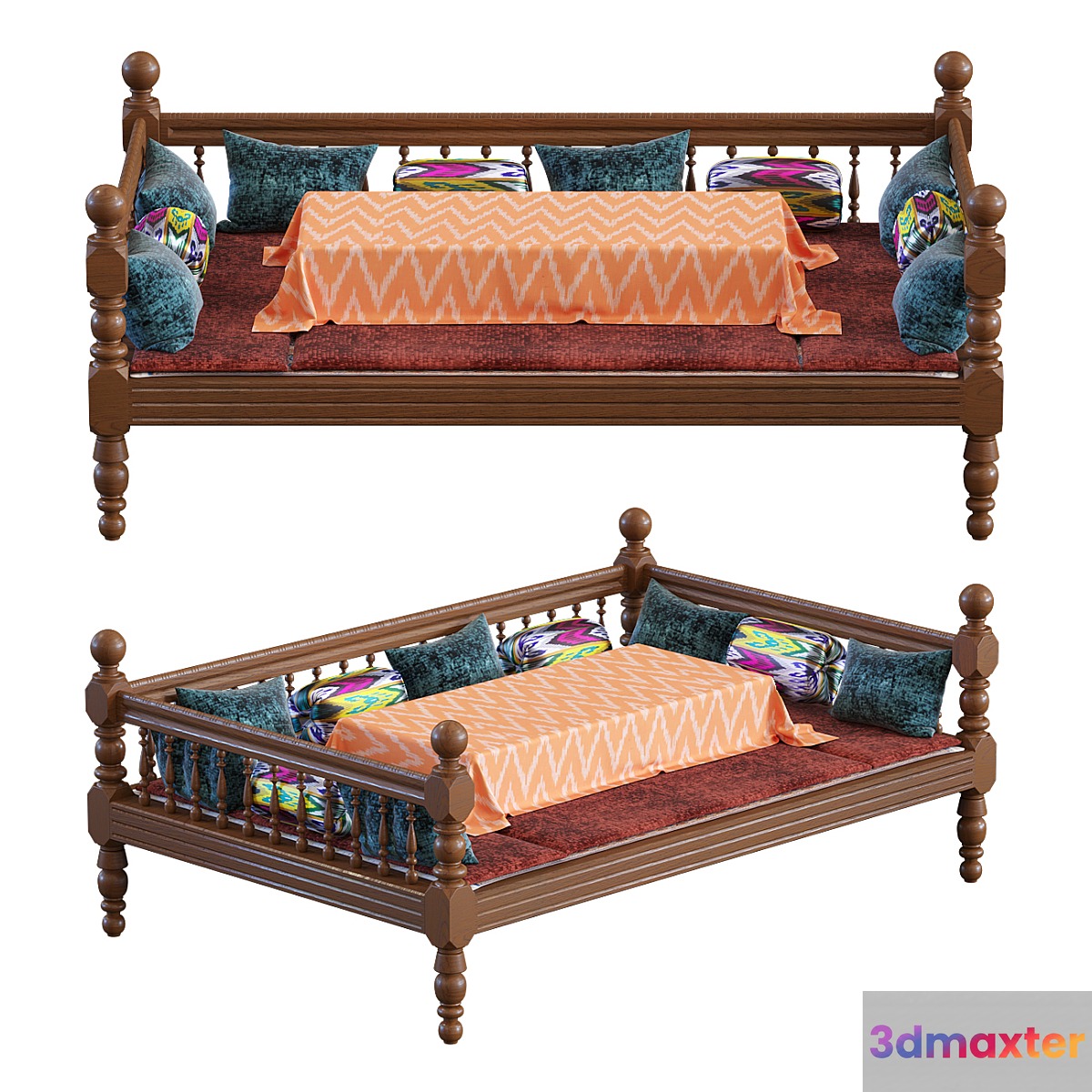 Uzbek tapan (chorpoya) national 3D Max