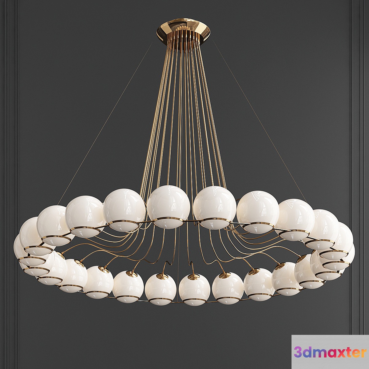 Monumental Gino Sarfatti Model Chandelier - No.2