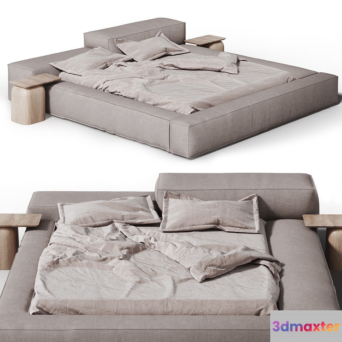 Living divani extrasoft bed 3D Max