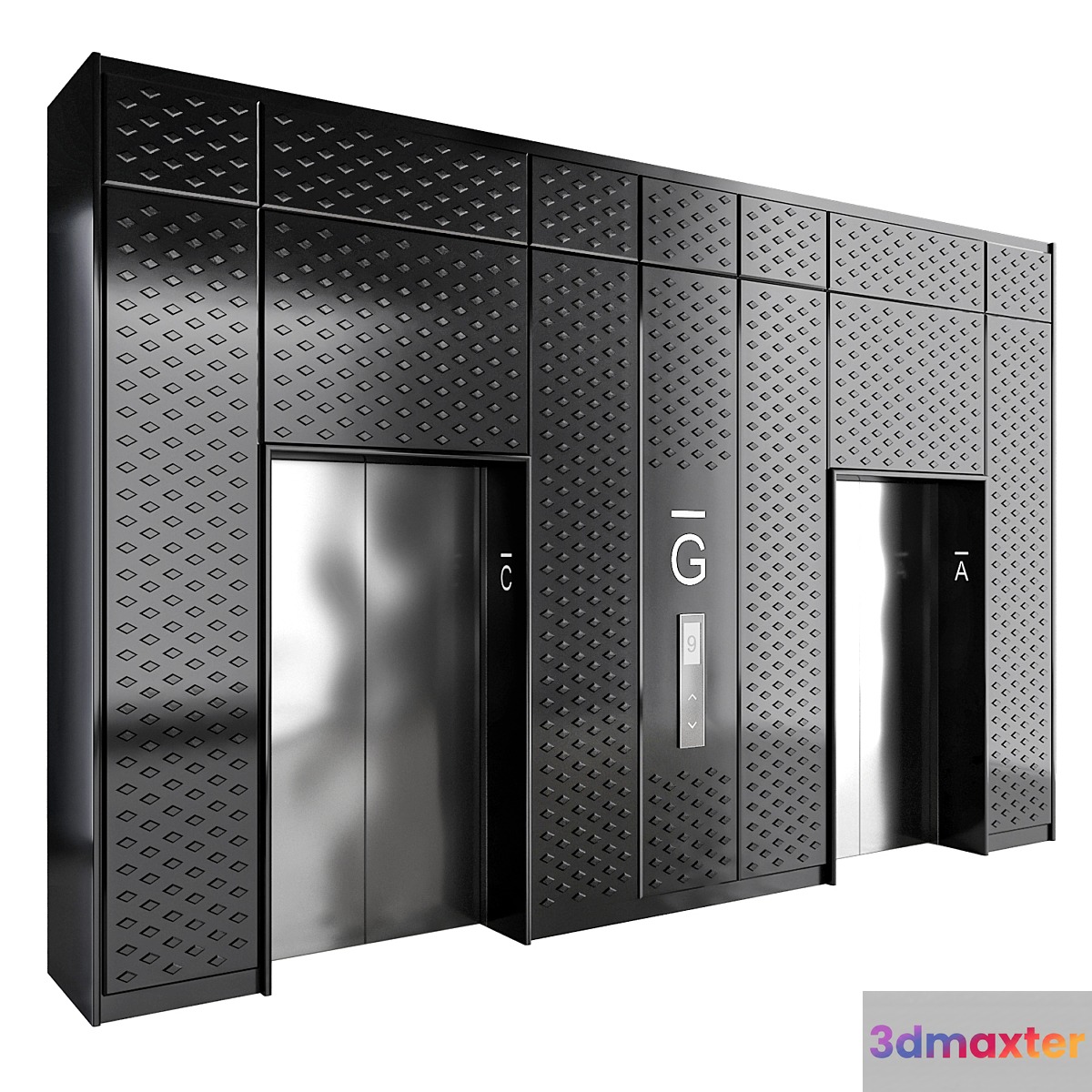 Wall panel Elevator 3 - No.2 3D Max