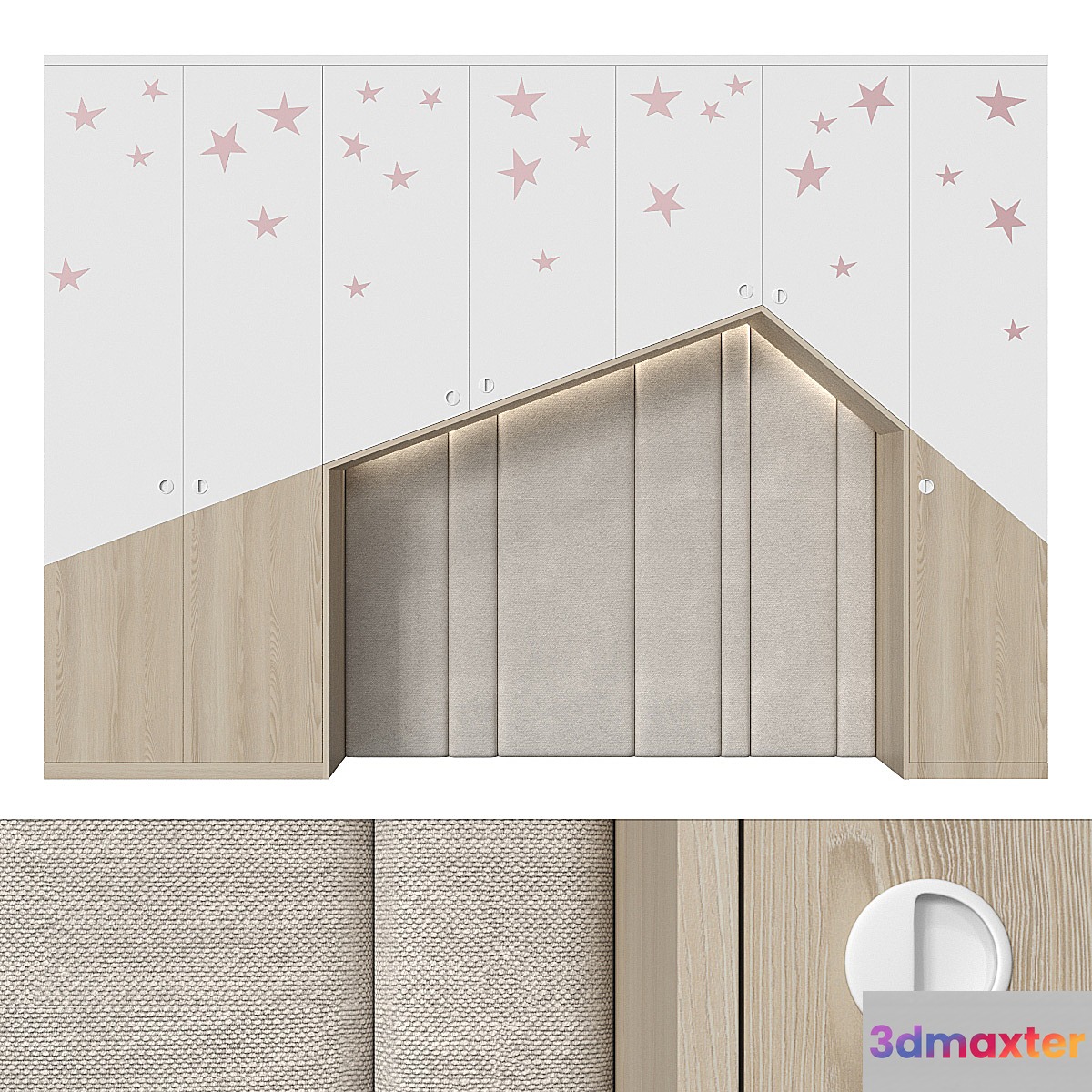 Cabinet with headboard 040.