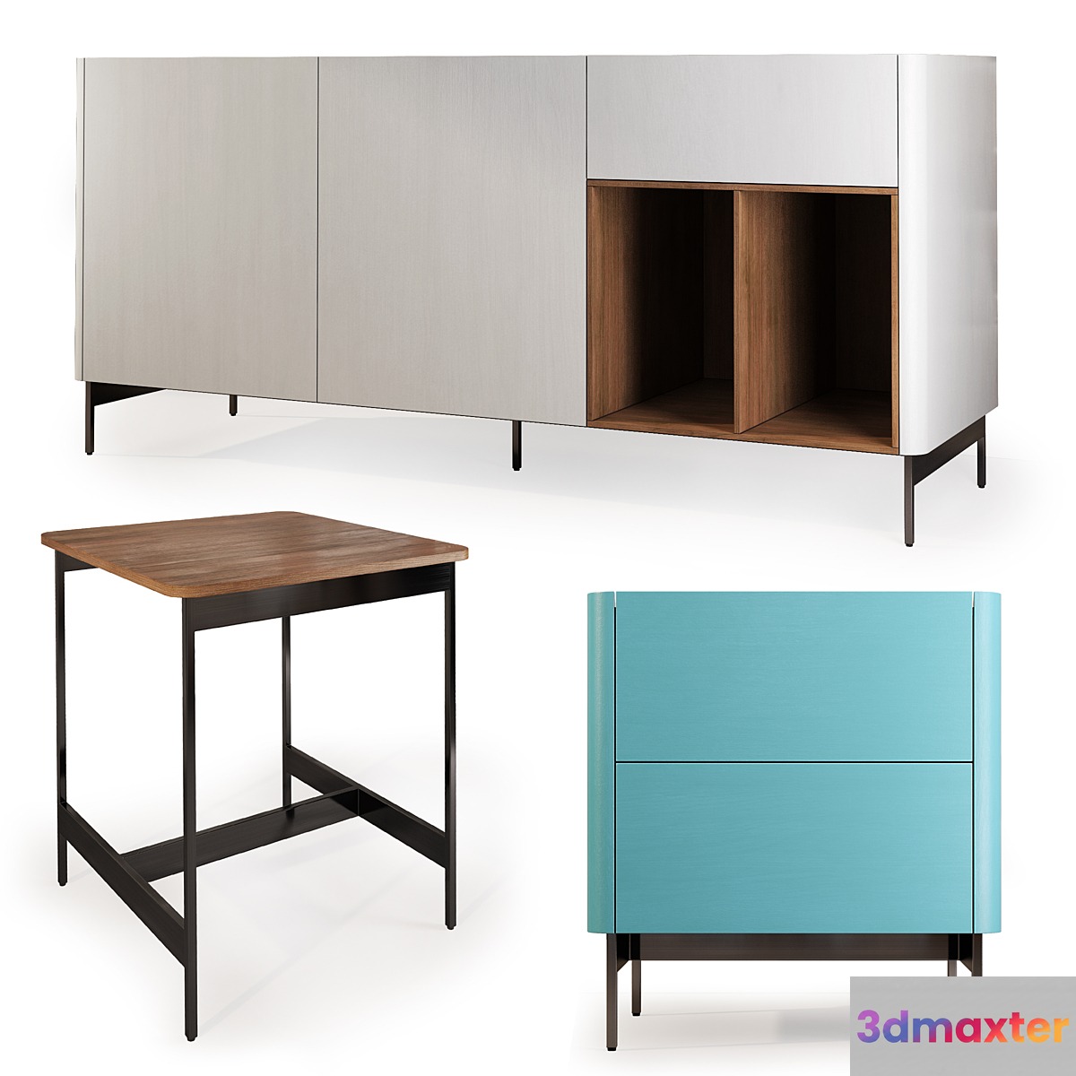 Chest and drawer Iris. Bedside table sideboard IRIS by Furman 3D Max