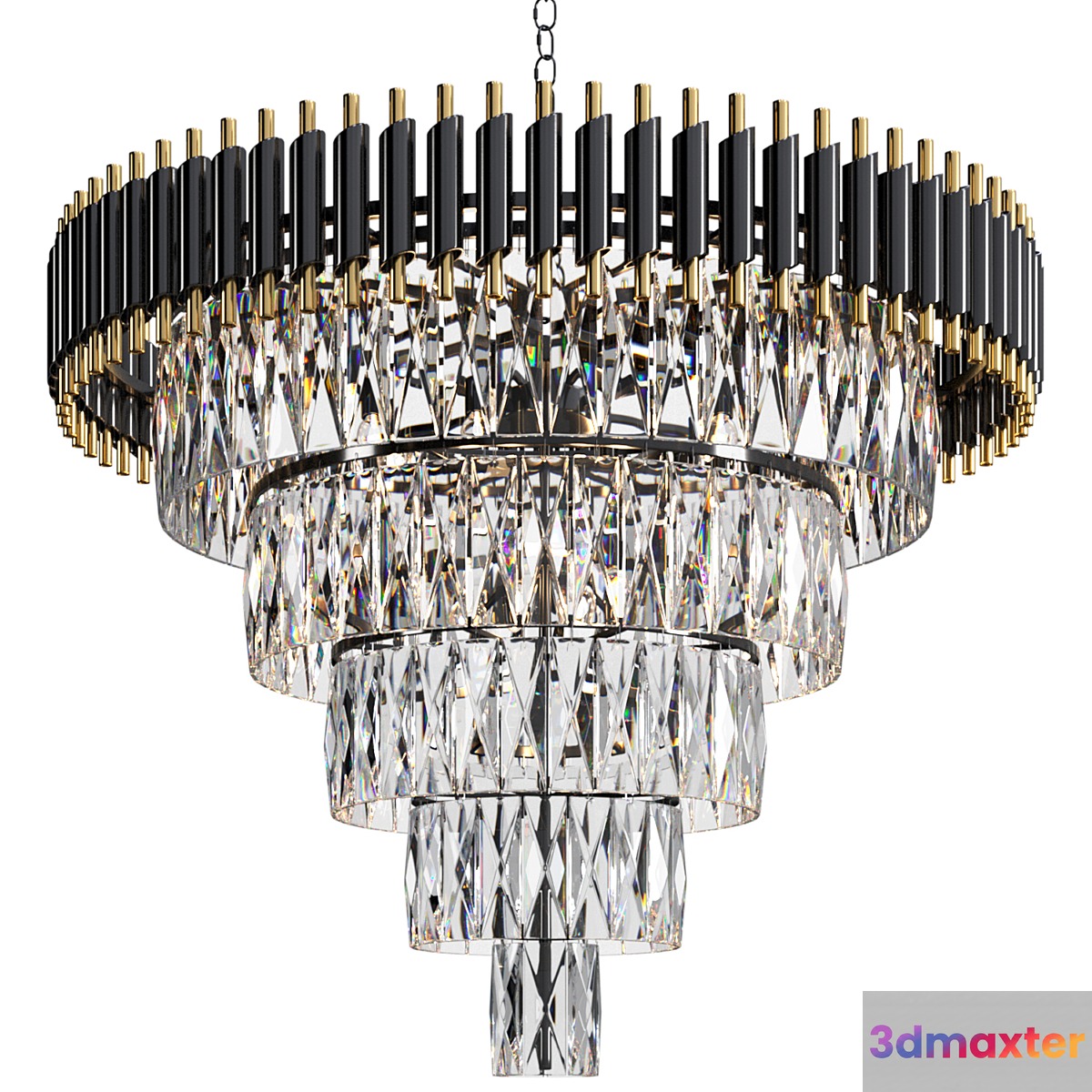 Chandelier Loft Concept Empire Black 3D Max