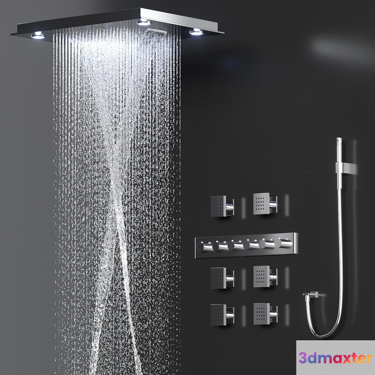 MAOFALZZNA LED Shower 3D Max