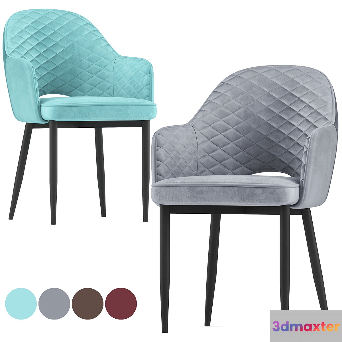Chair Venus Diamond Velor 3D Max