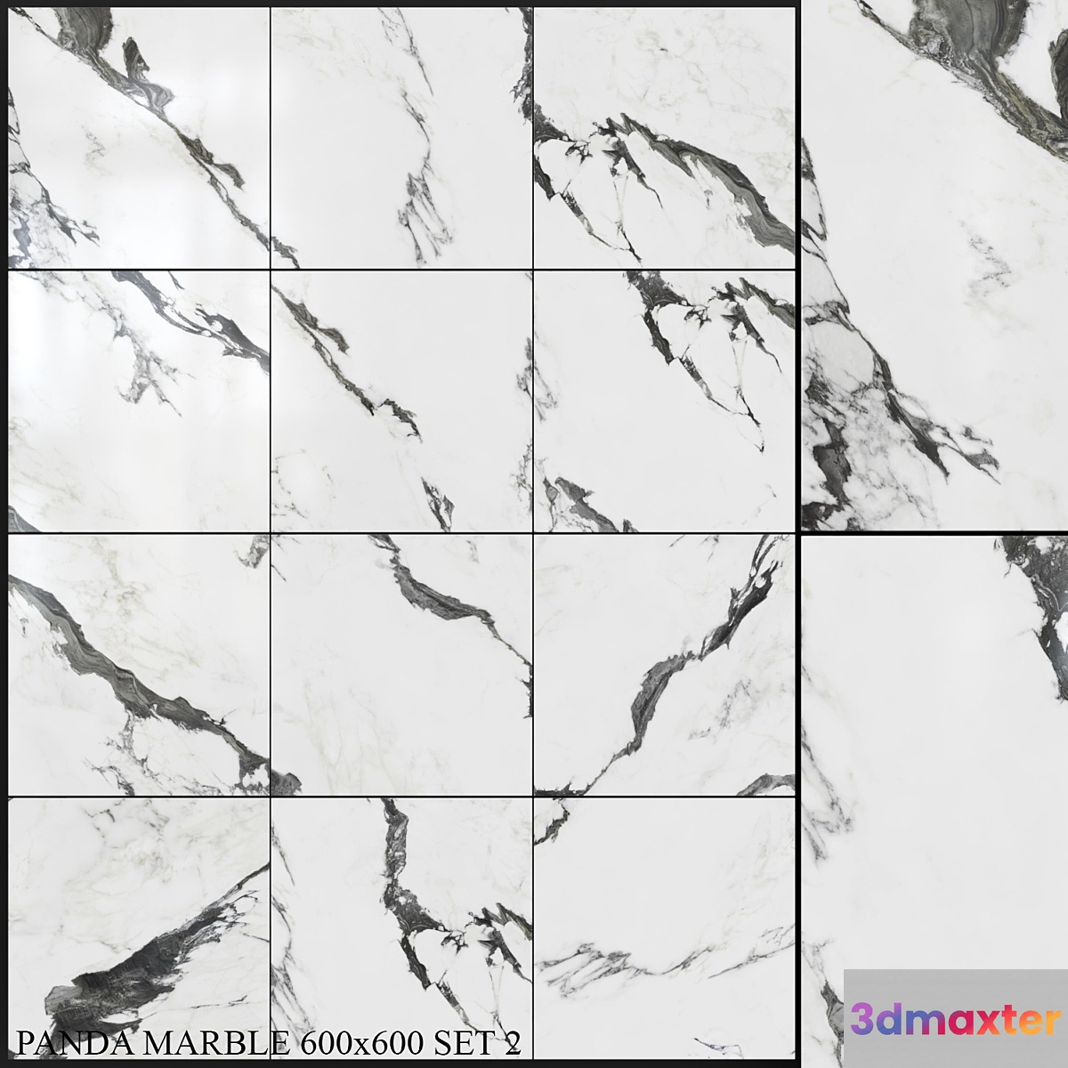 Yurtbay Seramik Panda Marble 600x600 Set 2 3D Max