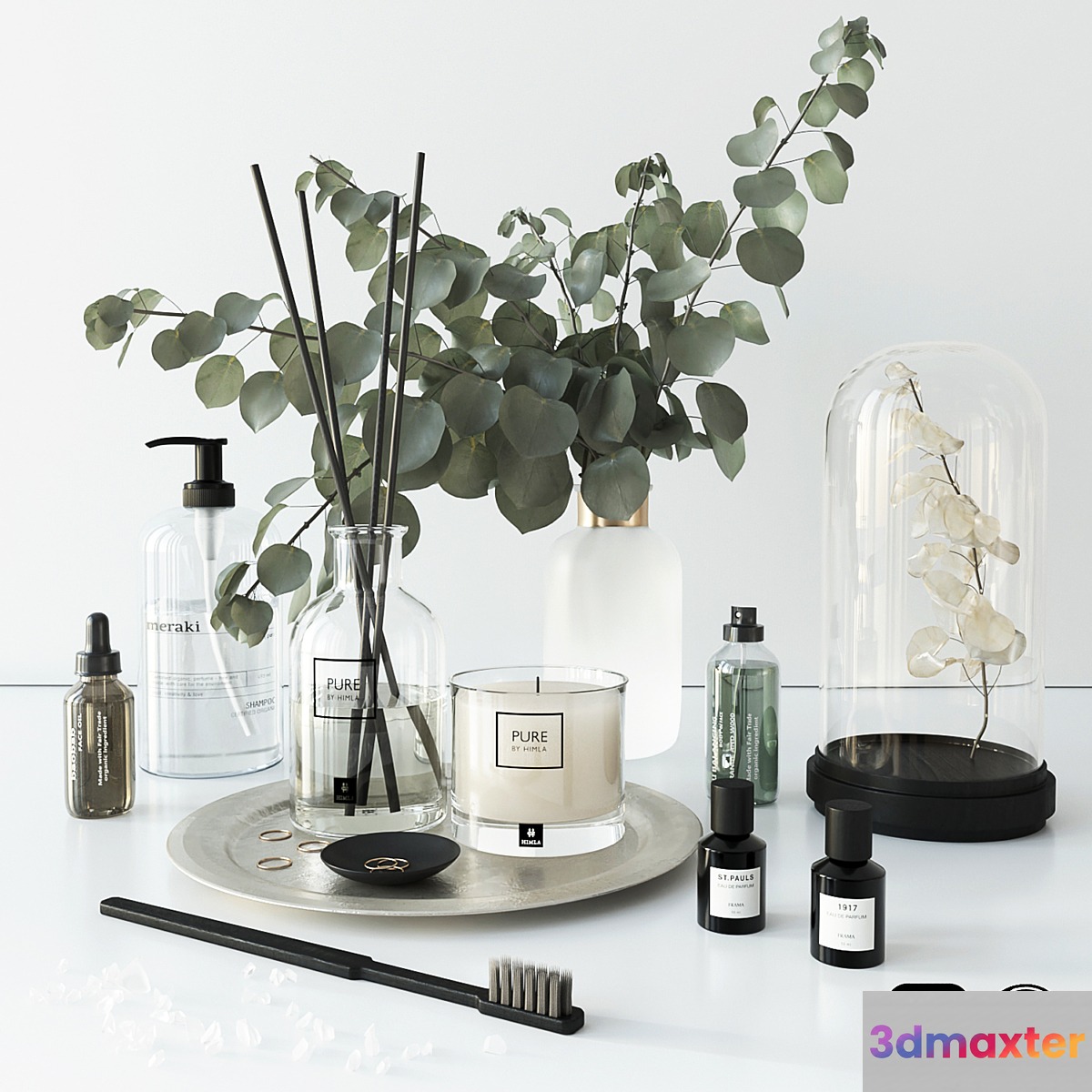 Bathroom set with eucalyptus - No.4