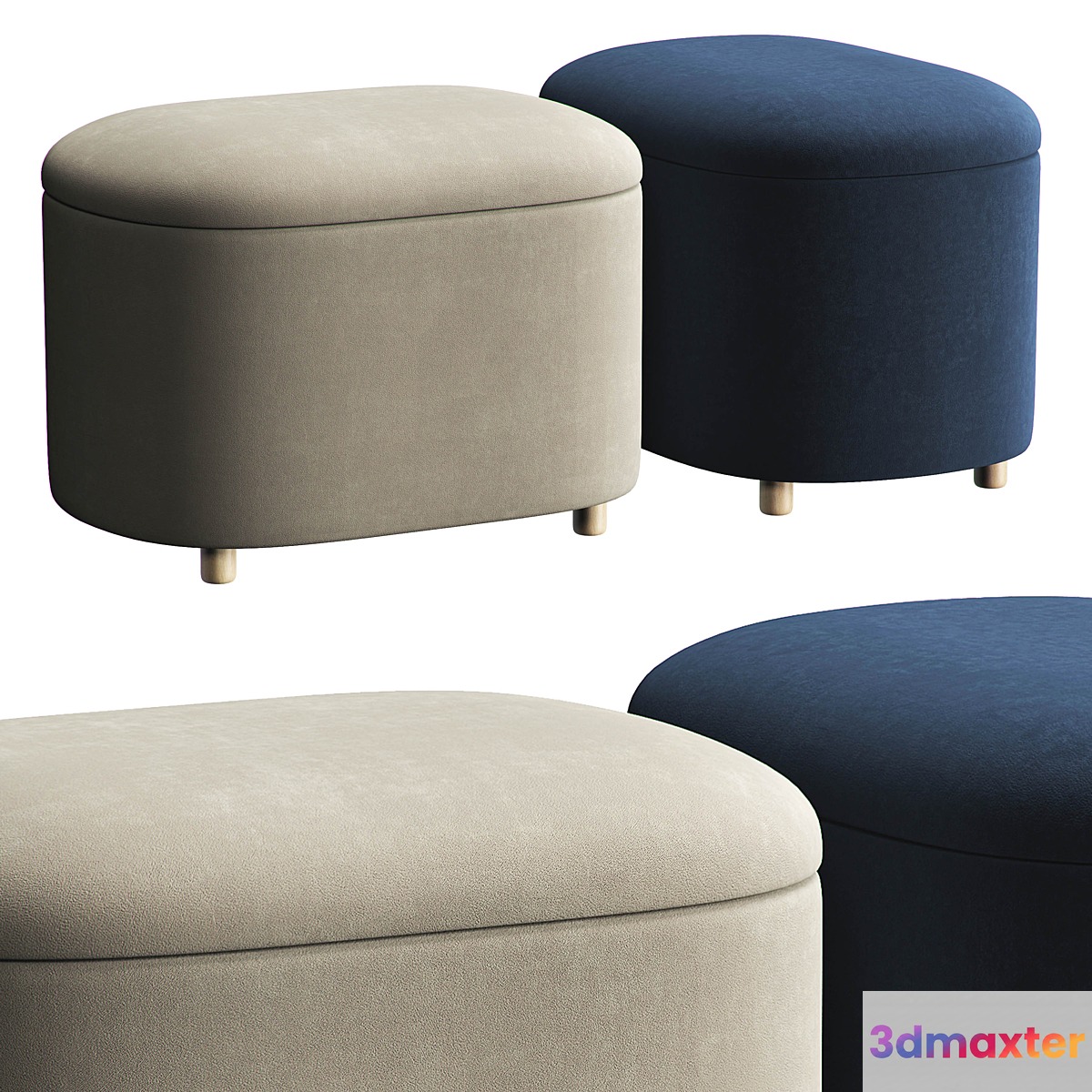 JAMNI Bean Pouf 3D Max