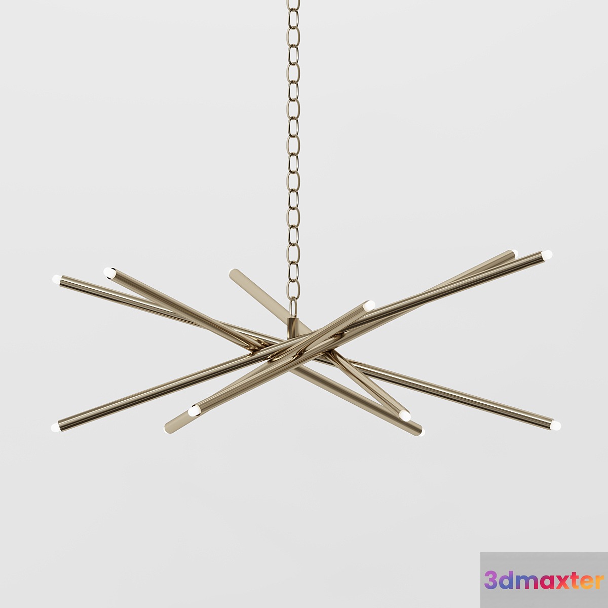 Worlds Away Luisa Chandelier - Brass 3D Max