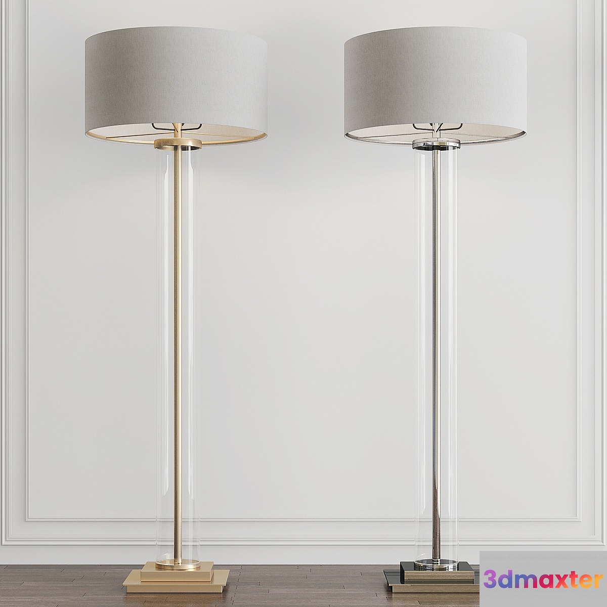 Monette Tall Cylinder Floor Lamp by Uttermost 3D Max