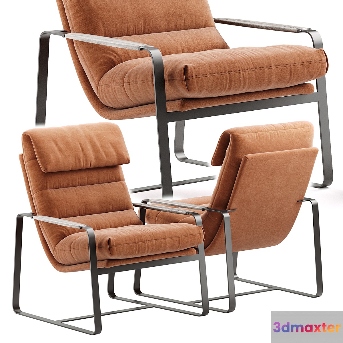 Armchair Indra LX665 Leolux 3D Max