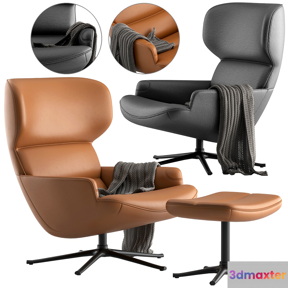 Boconcept-Trento chair + Trento footstool - No.3