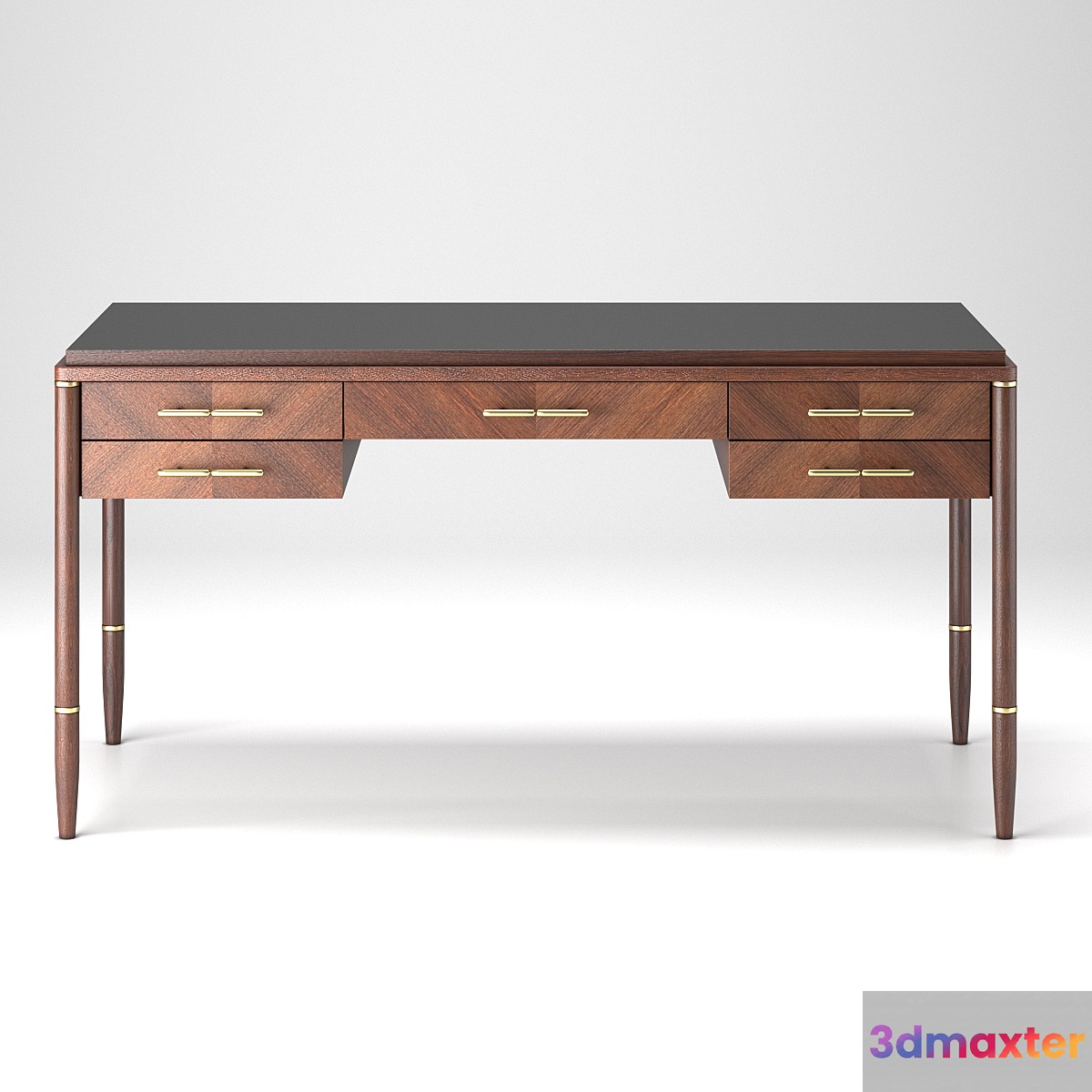 Pattern Desk with 5 drawers 3D Max