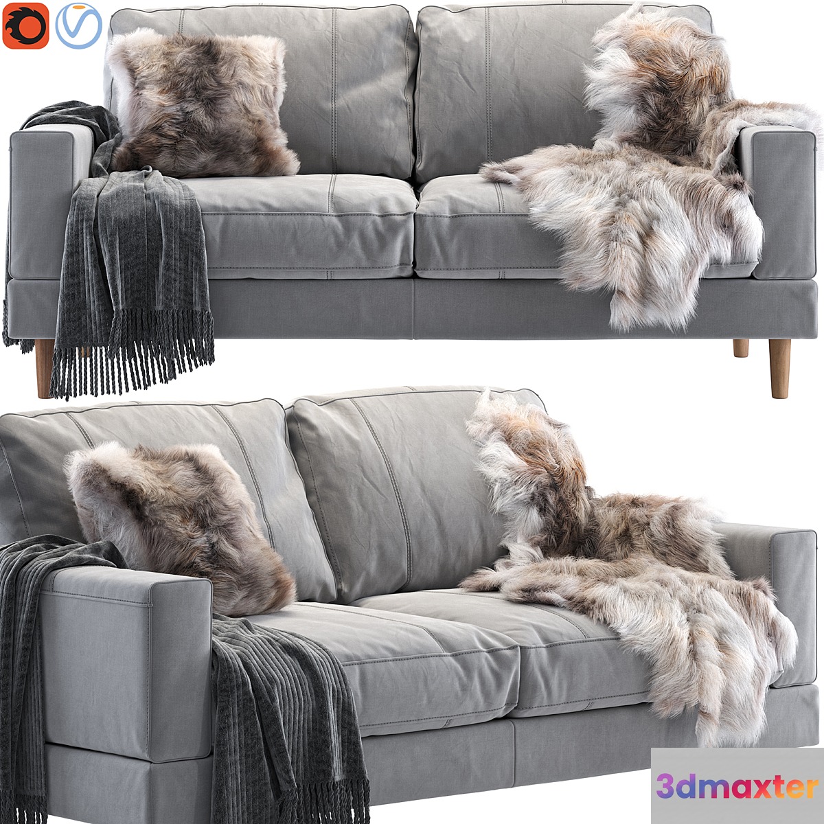 Capri sofa 183 cm 3D Max