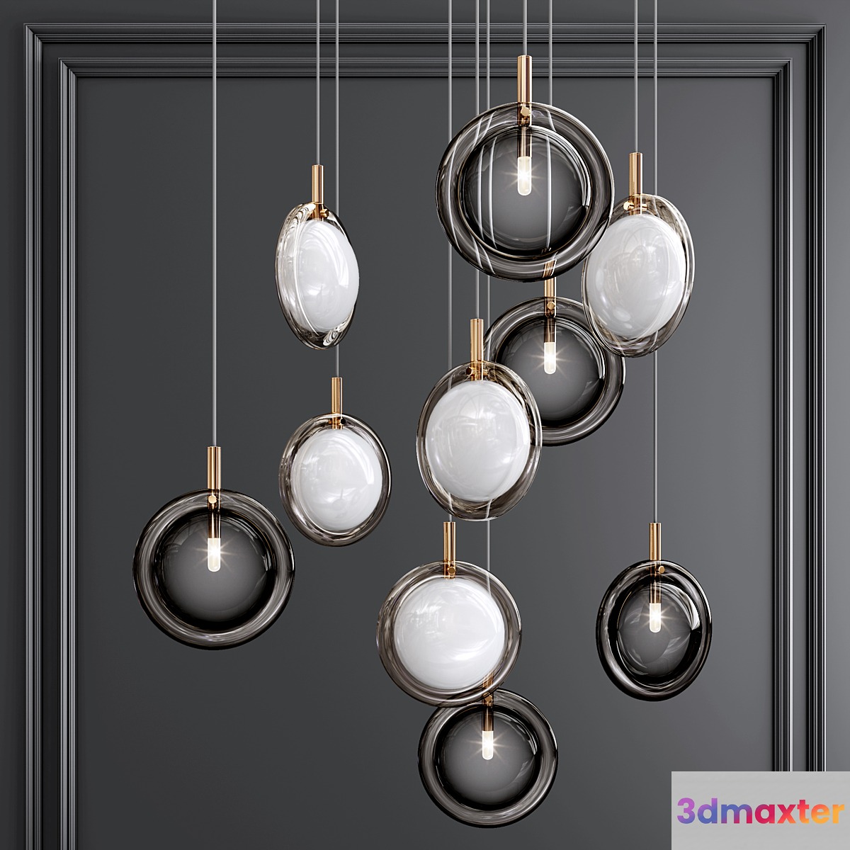 Ring Glass Art Chandelier01 - No.4