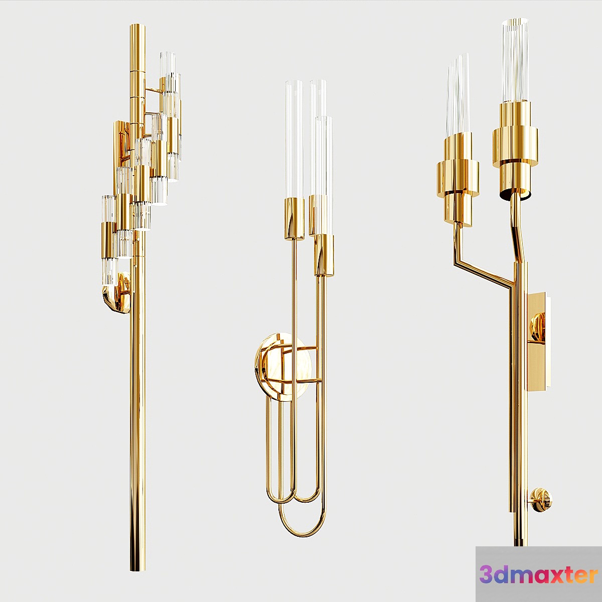 Collection of wall lights 3D Max