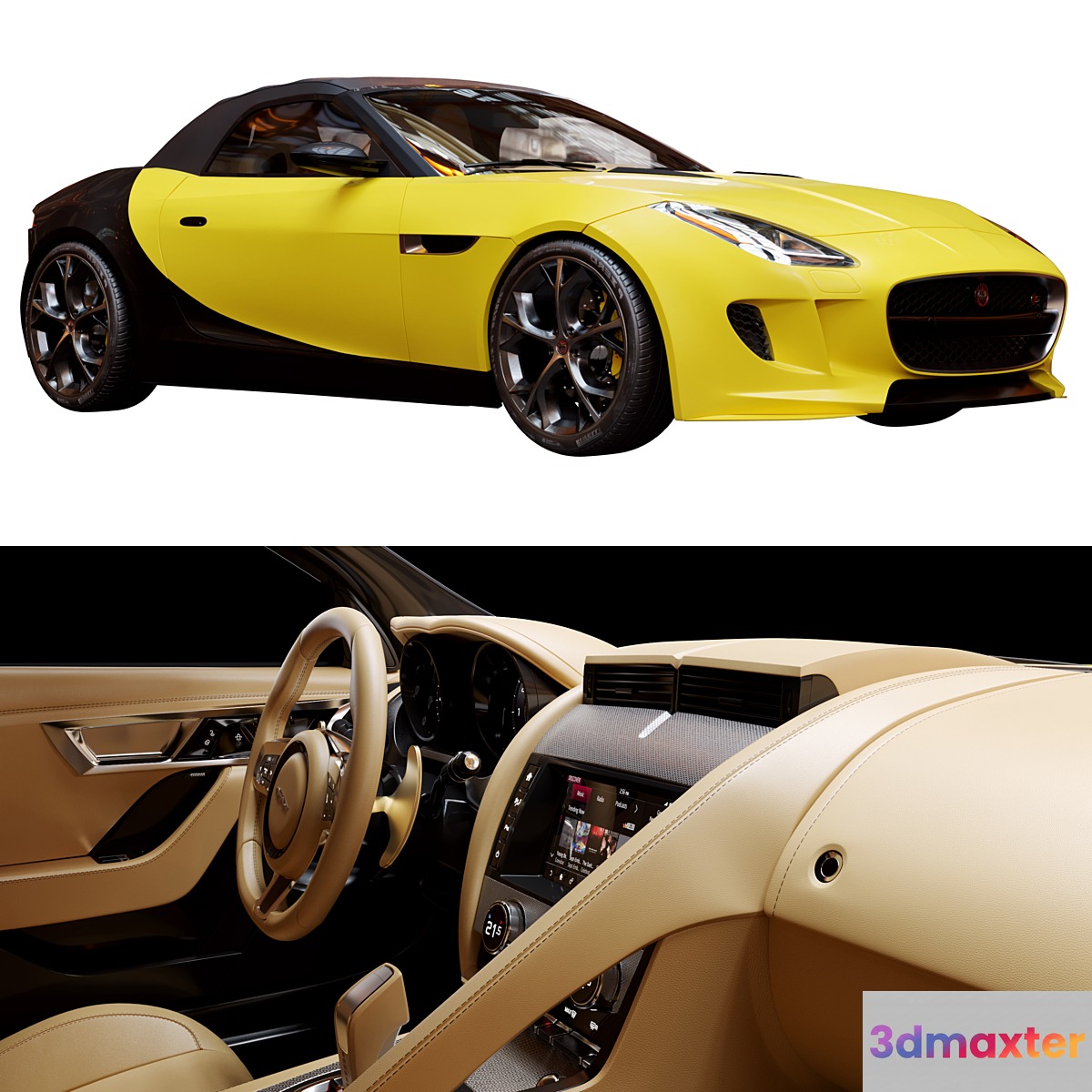 Jaguar F_TYPE Convertable 3D Max