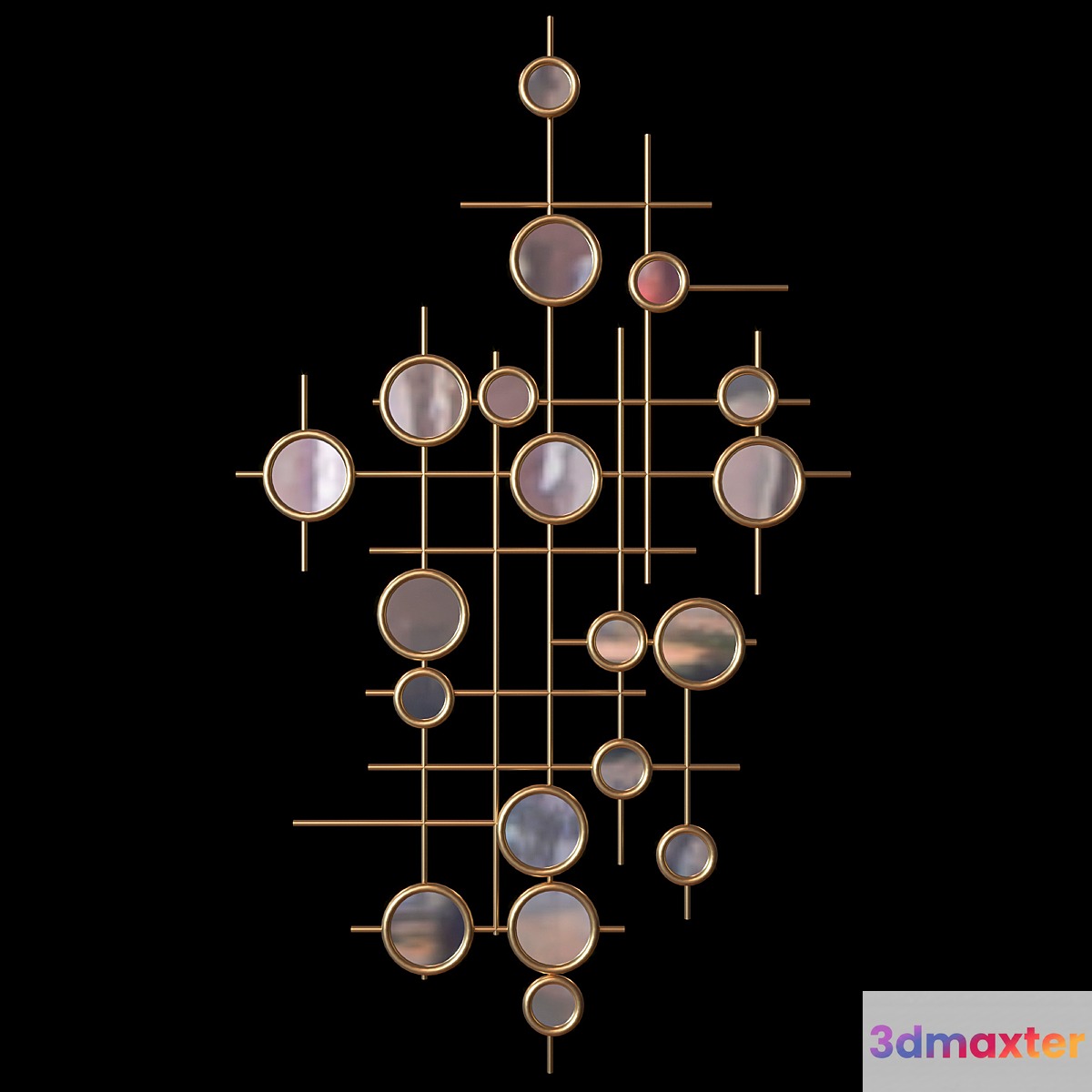 Wall art object Mirror Loft Concept 3D Max