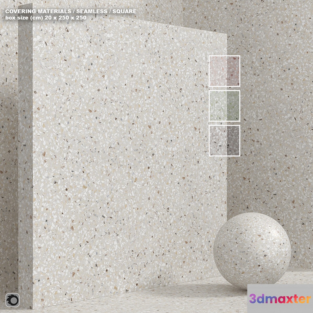 Material (seamless) - stone terrazzo quartzite set 148 3D Max