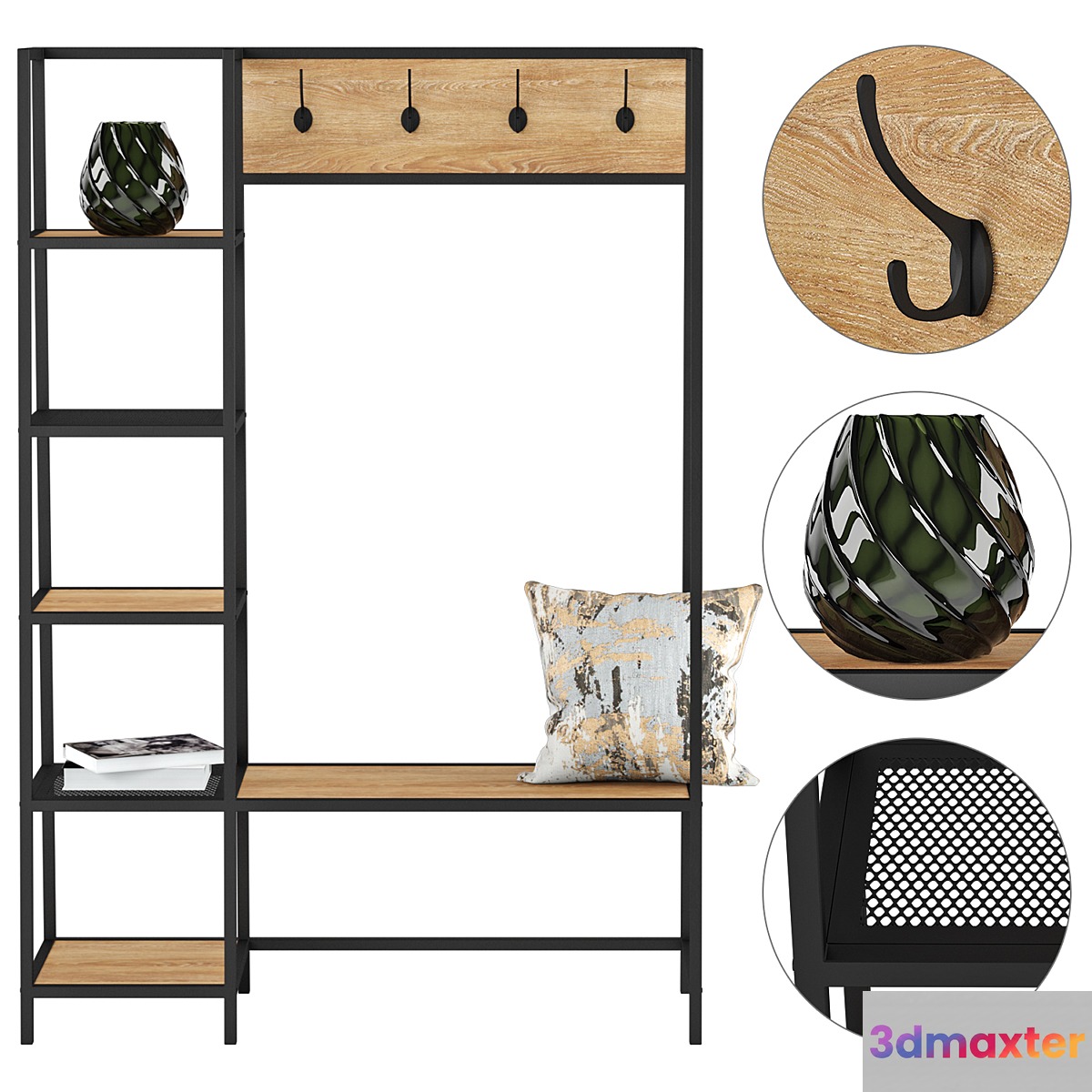 Composition in the hallway 12 | Hallway | Walker edison furniture 3D Max