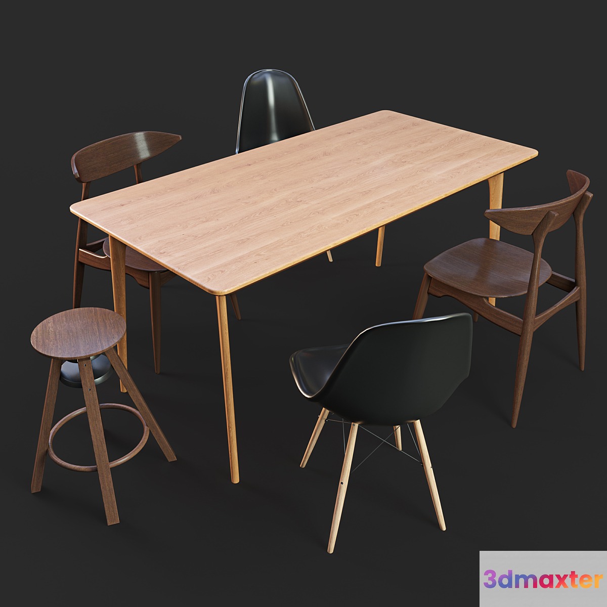 Set of table and chairs