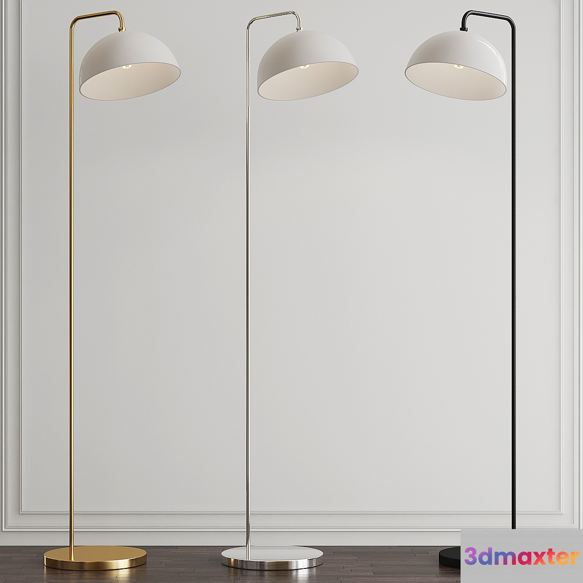 Duomo brushed gold floor lamp 3D Max