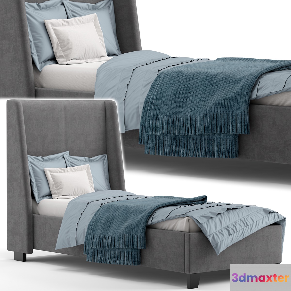 Single bed 2 3D Max