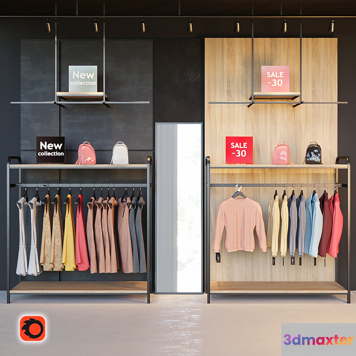 Clothing store 3D Max