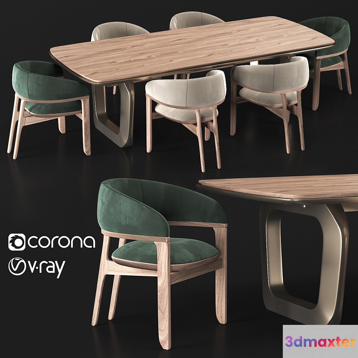 Tecni Nova (1290 Armchair & 4221 Mesa Comedor)